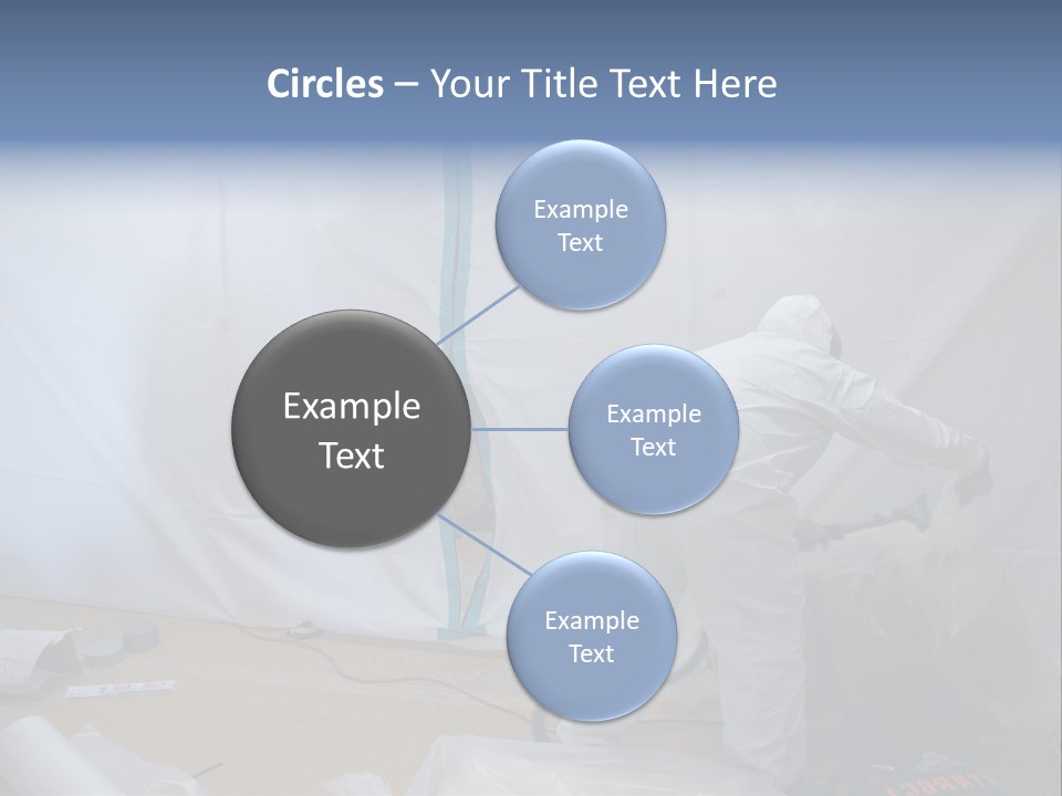 A Man In White Coveralls Painting A Wall PowerPoint Template