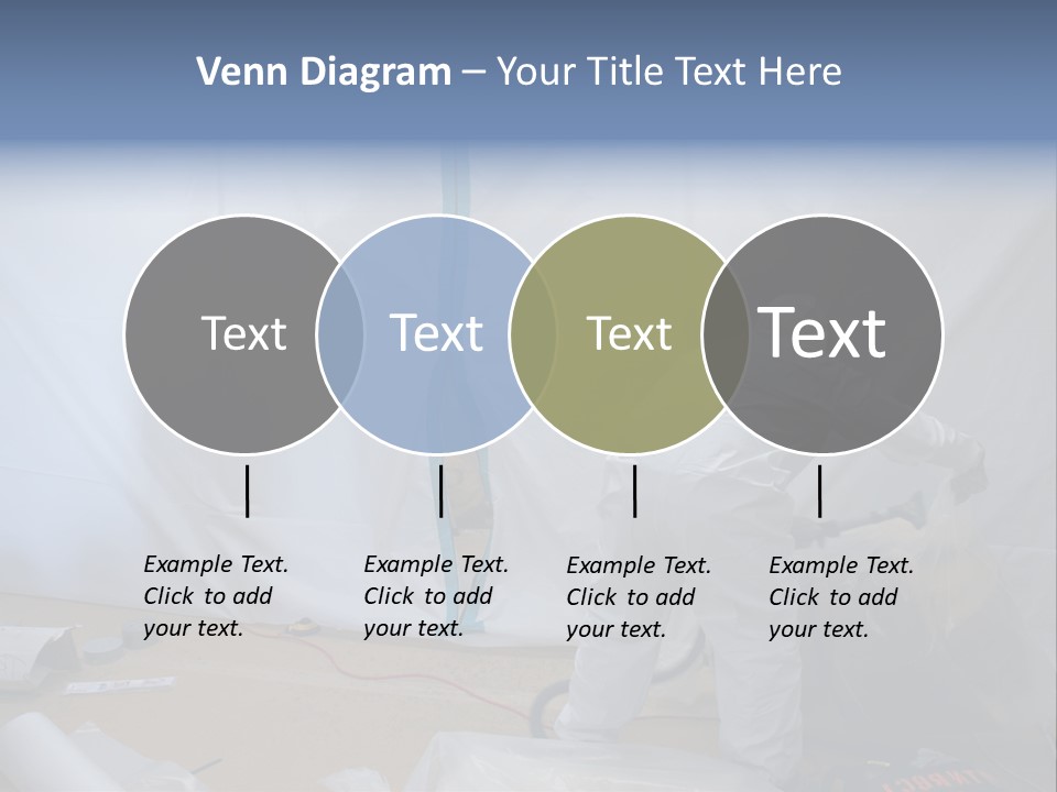 A Man In White Coveralls Painting A Wall PowerPoint Template