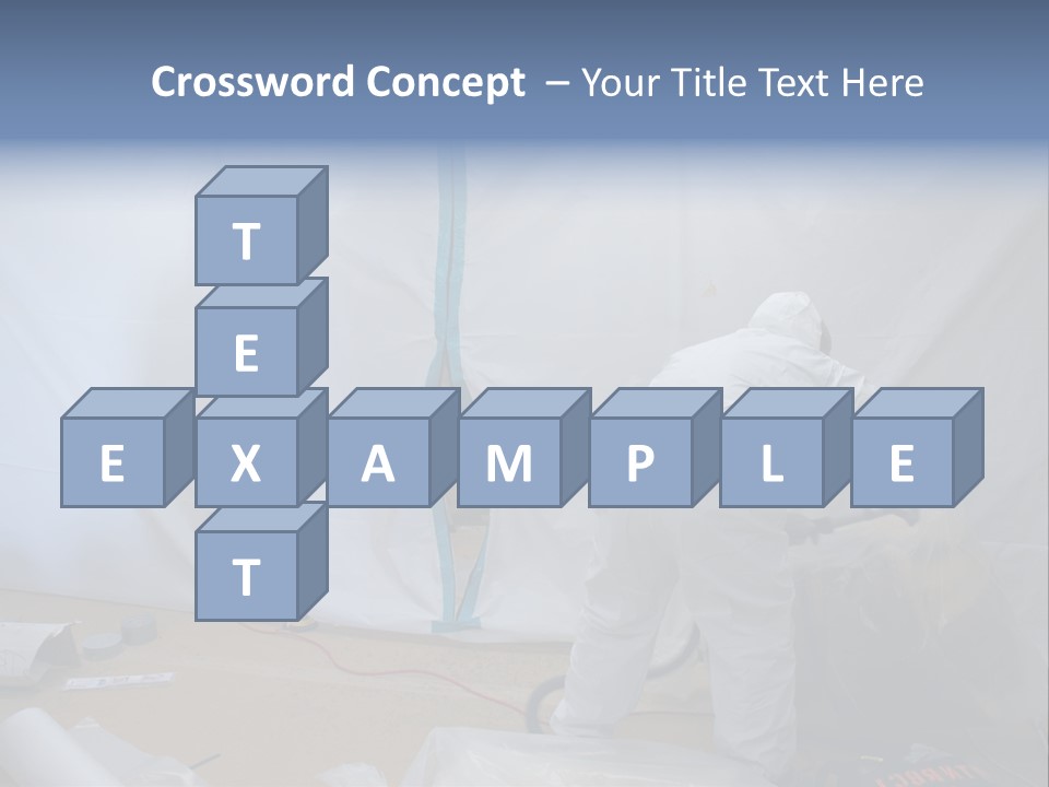 A Man In White Coveralls Painting A Wall PowerPoint Template