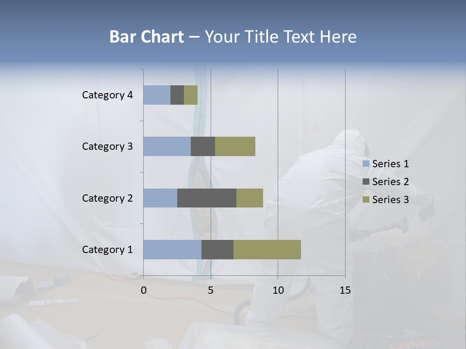 A Man In White Coveralls Painting A Wall PowerPoint Template