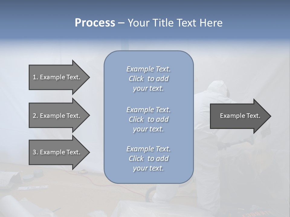 A Man In White Coveralls Painting A Wall PowerPoint Template