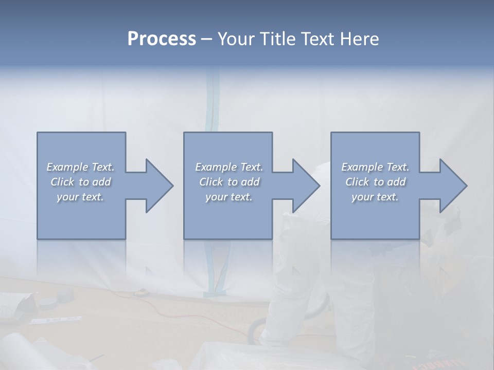 A Man In White Coveralls Painting A Wall PowerPoint Template