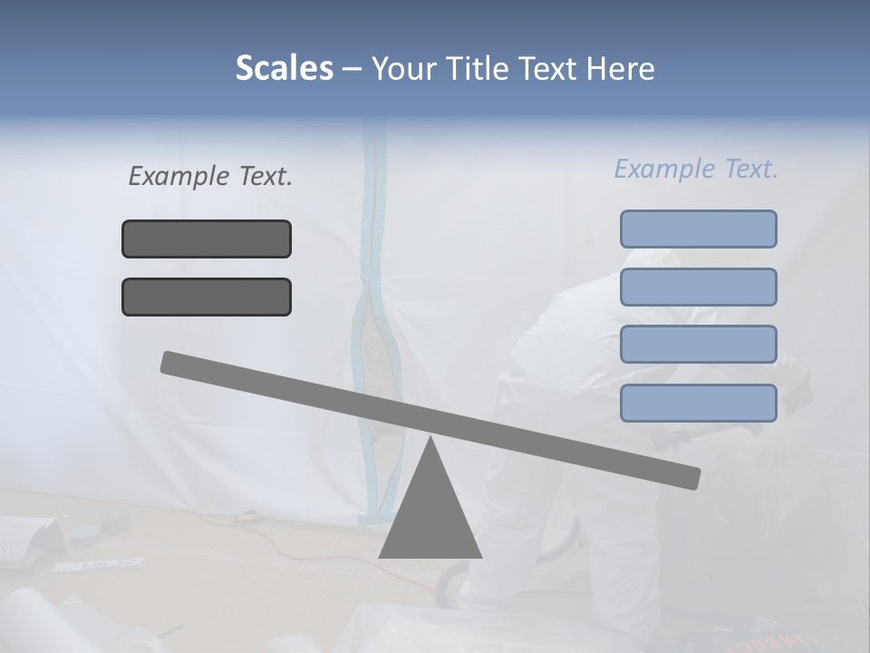 A Man In White Coveralls Painting A Wall PowerPoint Template