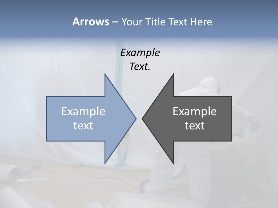 A Man In White Coveralls Painting A Wall PowerPoint Template