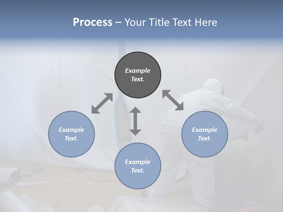 A Man In White Coveralls Painting A Wall PowerPoint Template