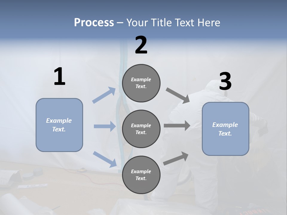 A Man In White Coveralls Painting A Wall PowerPoint Template