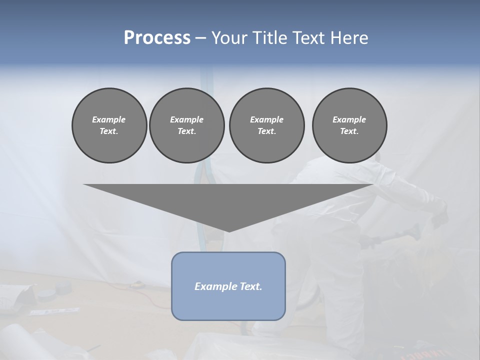 A Man In White Coveralls Painting A Wall PowerPoint Template