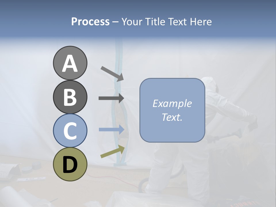 A Man In White Coveralls Painting A Wall PowerPoint Template