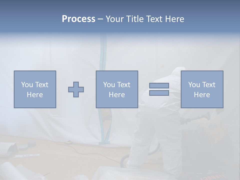 A Man In White Coveralls Painting A Wall PowerPoint Template