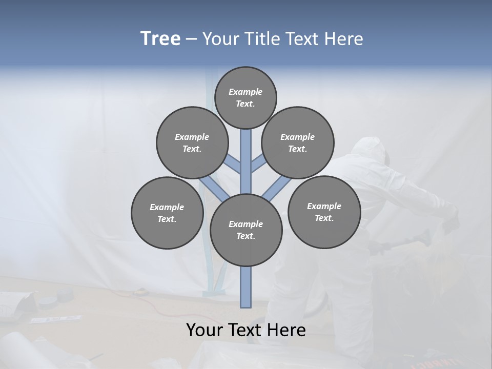 A Man In White Coveralls Painting A Wall PowerPoint Template