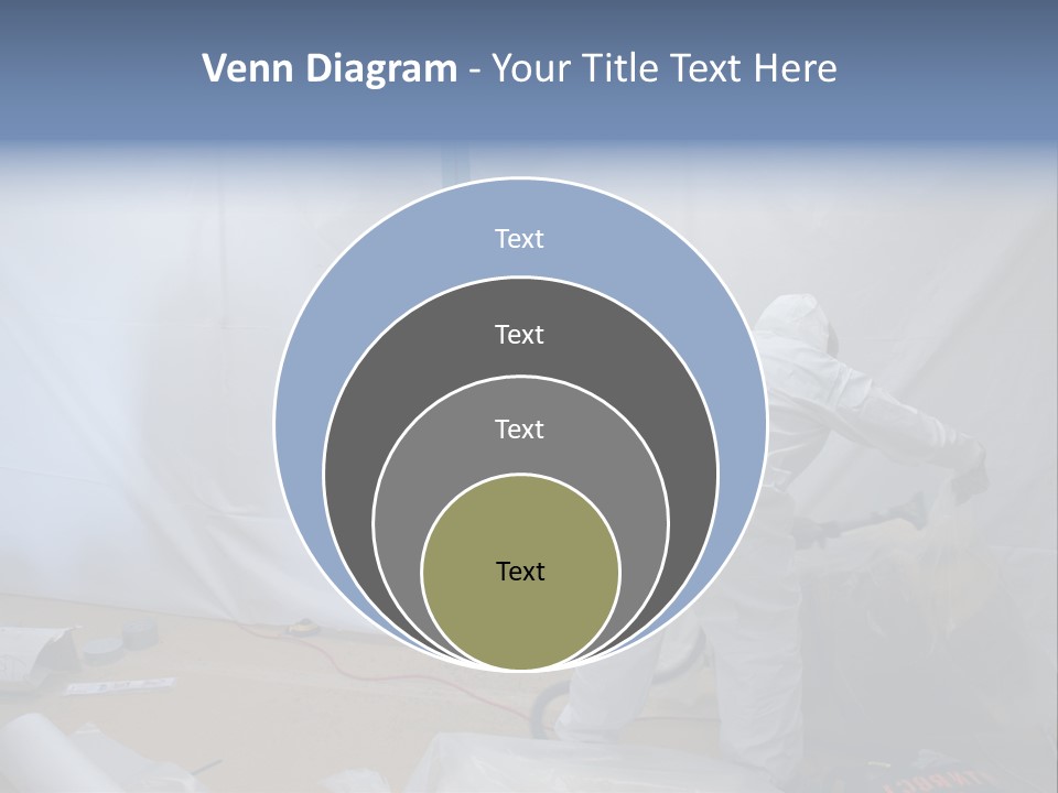 A Man In White Coveralls Painting A Wall PowerPoint Template