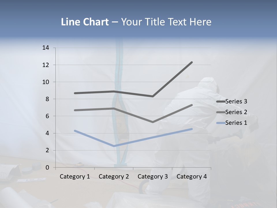 A Man In White Coveralls Painting A Wall PowerPoint Template