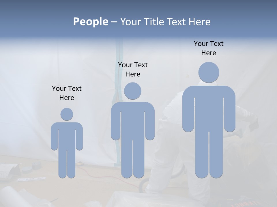 A Man In White Coveralls Painting A Wall PowerPoint Template