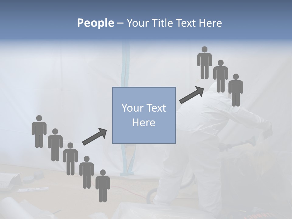 A Man In White Coveralls Painting A Wall PowerPoint Template