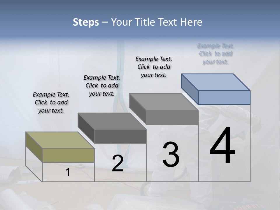 A Man In White Coveralls Painting A Wall PowerPoint Template