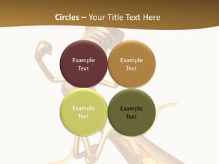 Golden Grad Jumping For Joy Graduation Concept With Diploma PowerPoint Template