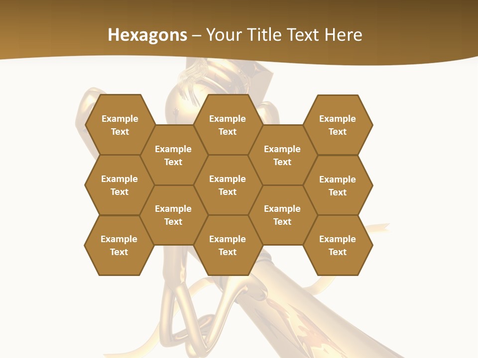 Golden Grad Jumping For Joy Graduation Concept With Diploma PowerPoint Template