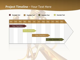 Golden Grad Jumping For Joy Graduation Concept With Diploma PowerPoint Template