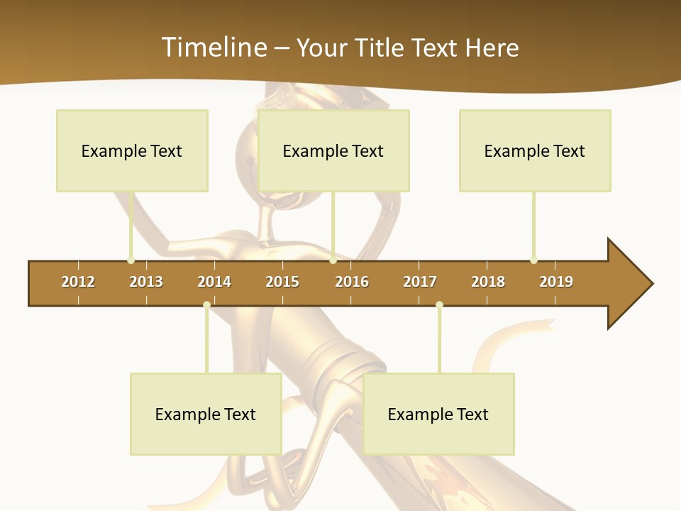 Golden Grad Jumping For Joy Graduation Concept With Diploma PowerPoint Template