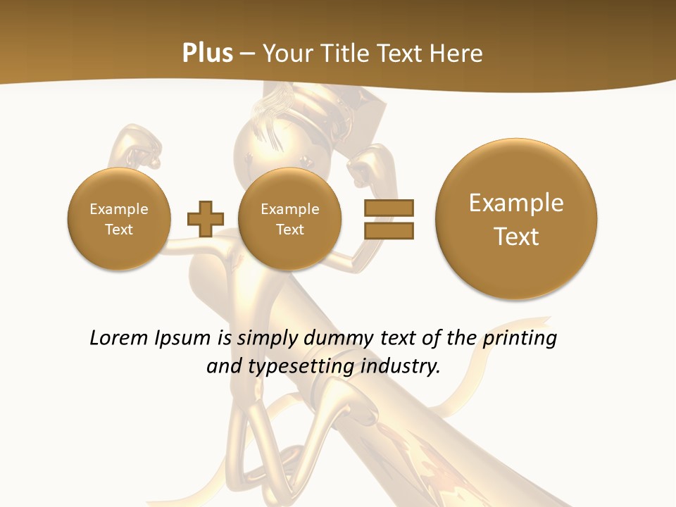 Golden Grad Jumping For Joy Graduation Concept With Diploma PowerPoint Template