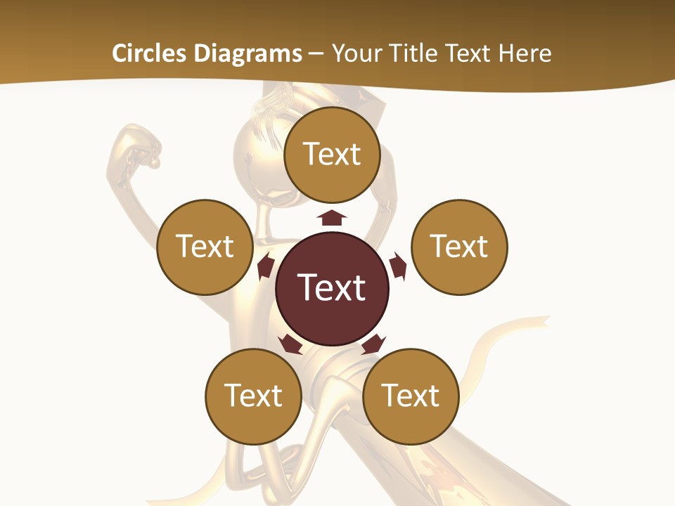 Golden Grad Jumping For Joy Graduation Concept With Diploma PowerPoint Template