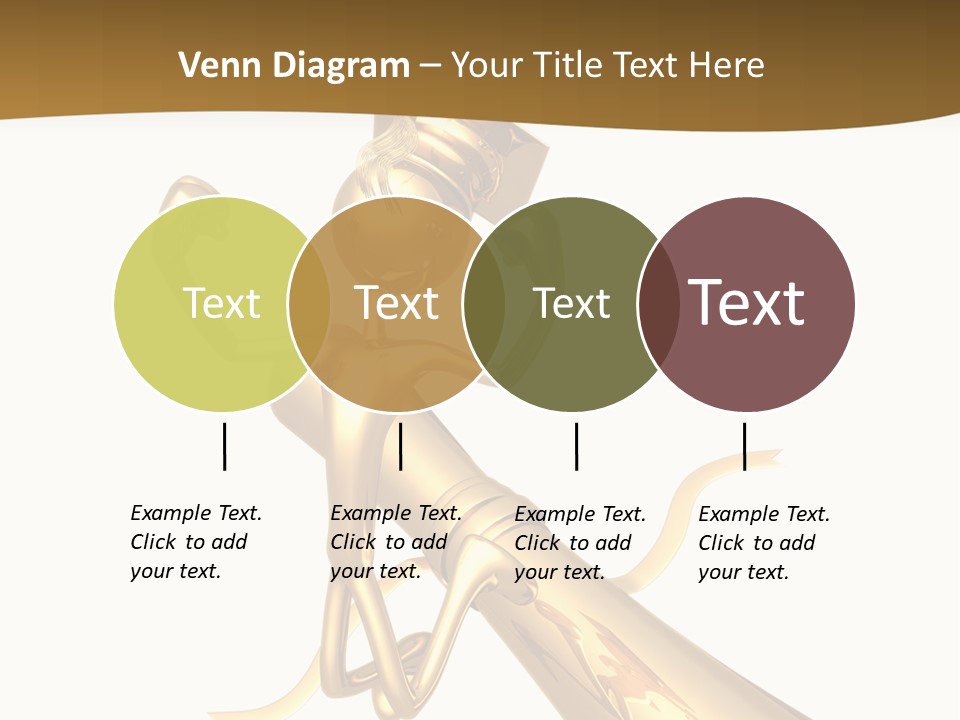 Golden Grad Jumping For Joy Graduation Concept With Diploma PowerPoint Template