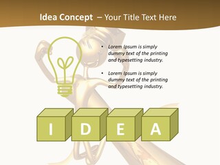 Golden Grad Jumping For Joy Graduation Concept With Diploma PowerPoint Template