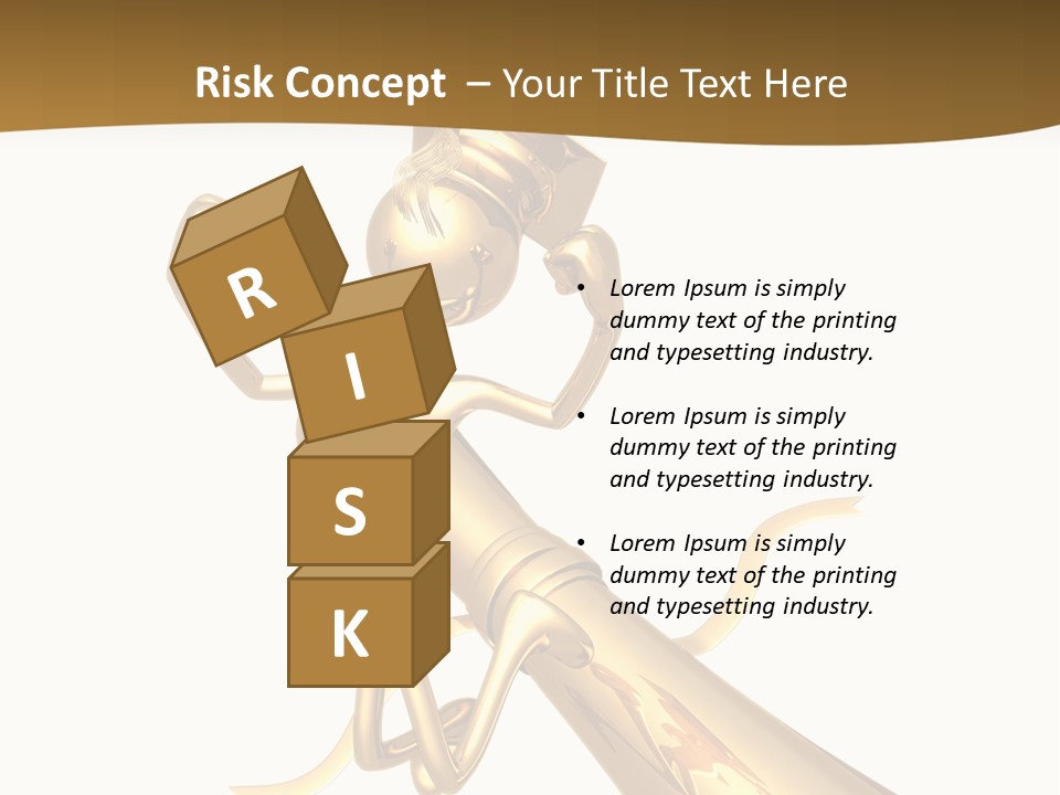 Golden Grad Jumping For Joy Graduation Concept With Diploma PowerPoint Template