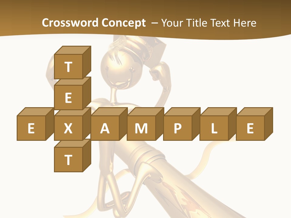 Golden Grad Jumping For Joy Graduation Concept With Diploma PowerPoint Template