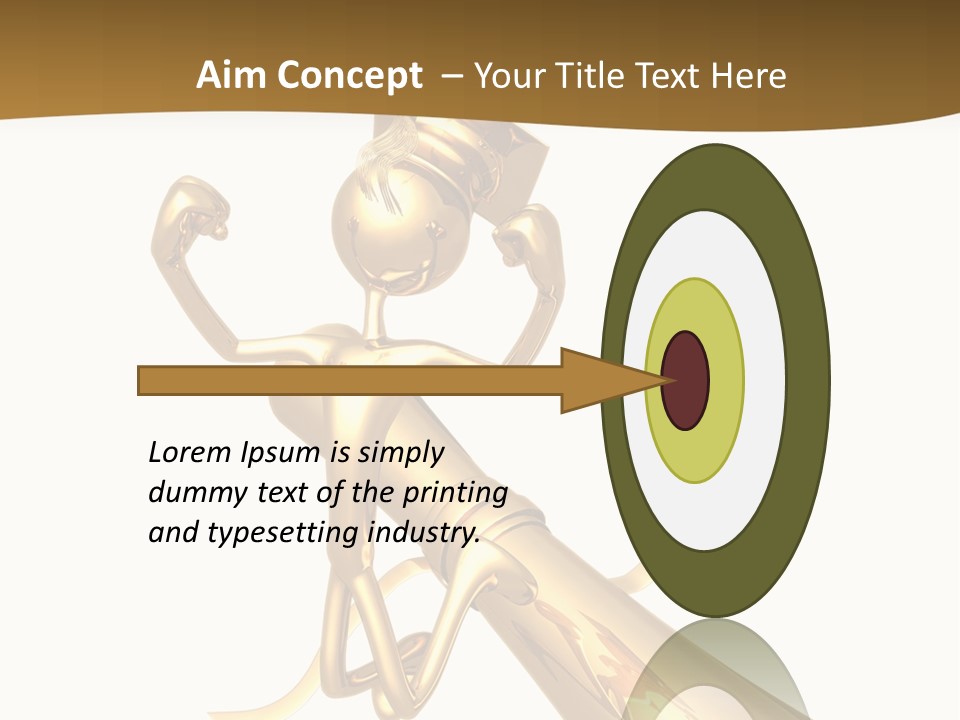 Golden Grad Jumping For Joy Graduation Concept With Diploma PowerPoint Template