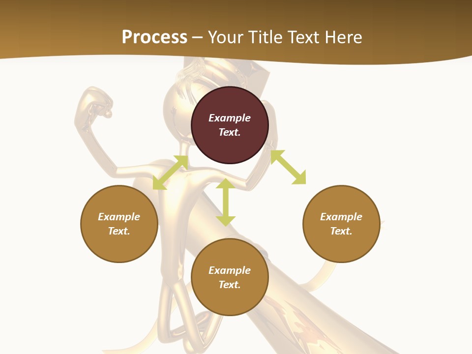 Golden Grad Jumping For Joy Graduation Concept With Diploma PowerPoint Template