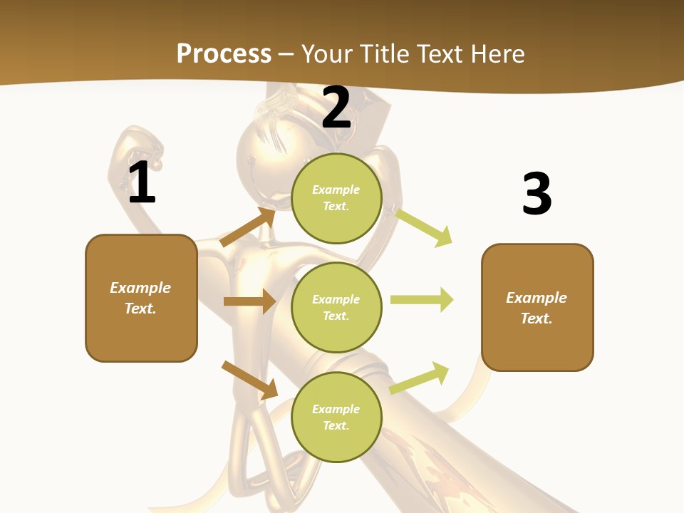 Golden Grad Jumping For Joy Graduation Concept With Diploma PowerPoint Template