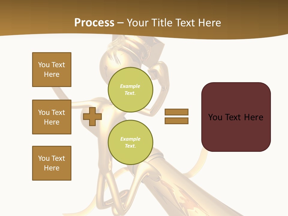 Golden Grad Jumping For Joy Graduation Concept With Diploma PowerPoint Template