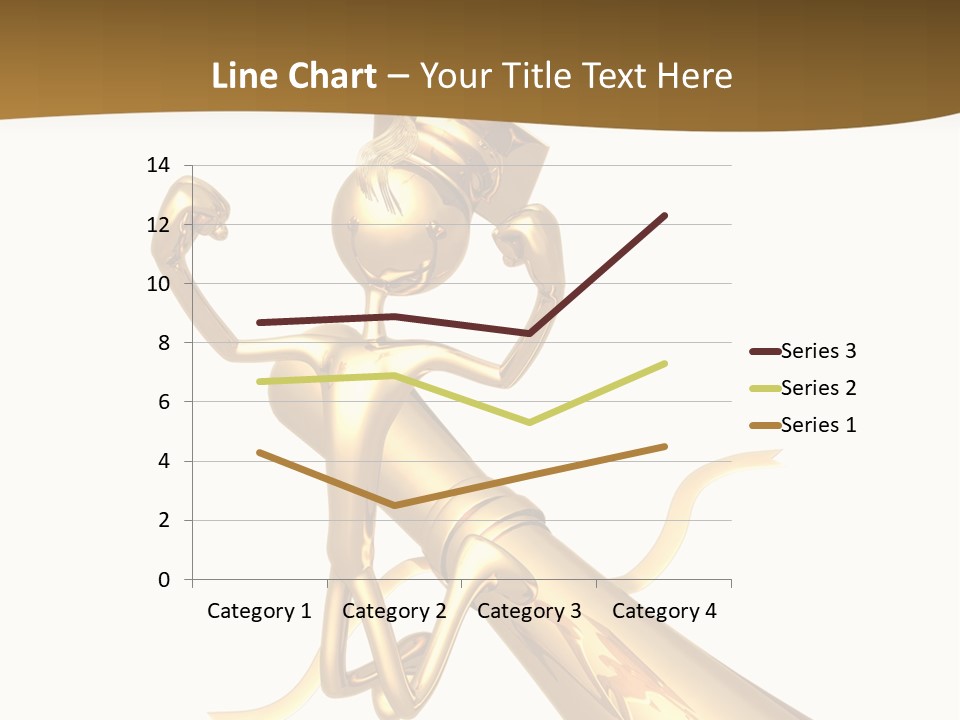 Golden Grad Jumping For Joy Graduation Concept With Diploma PowerPoint Template