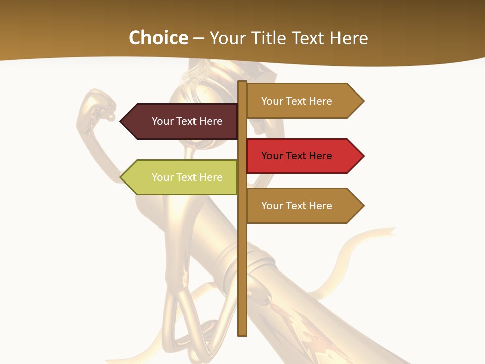 Golden Grad Jumping For Joy Graduation Concept With Diploma PowerPoint Template