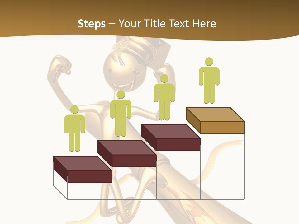 Golden Grad Jumping For Joy Graduation Concept With Diploma PowerPoint Template