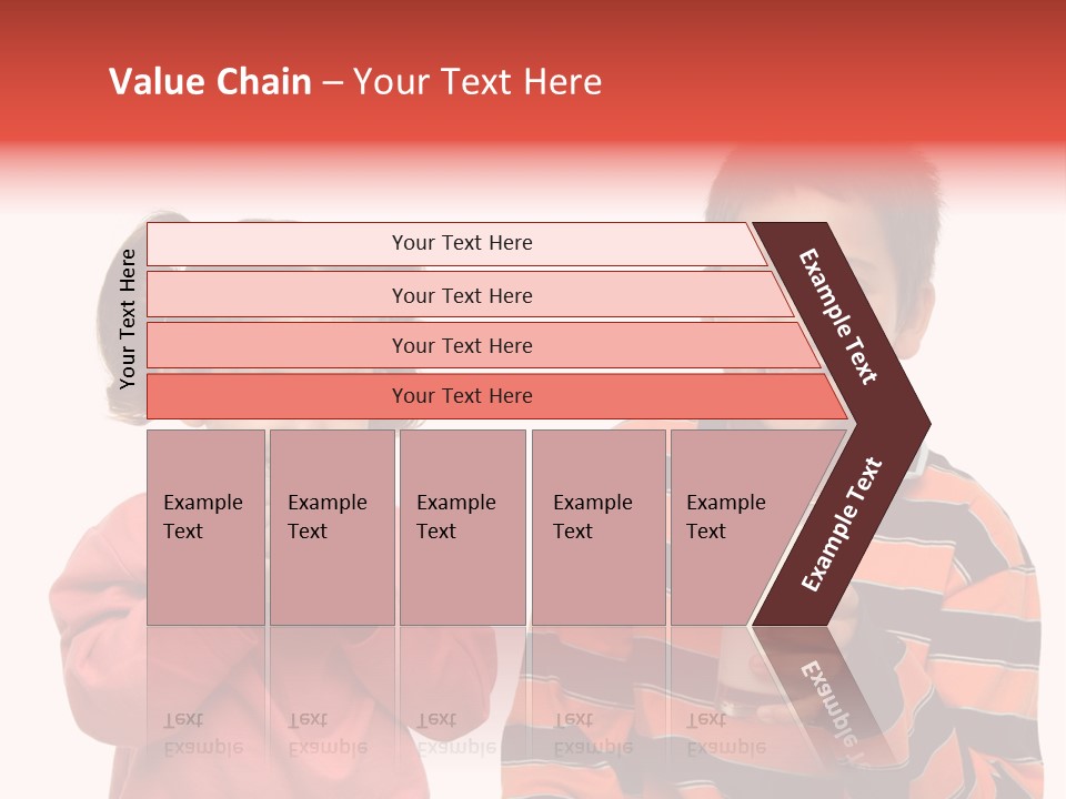 Two Children Are Drinking Milk From A Glass PowerPoint Template