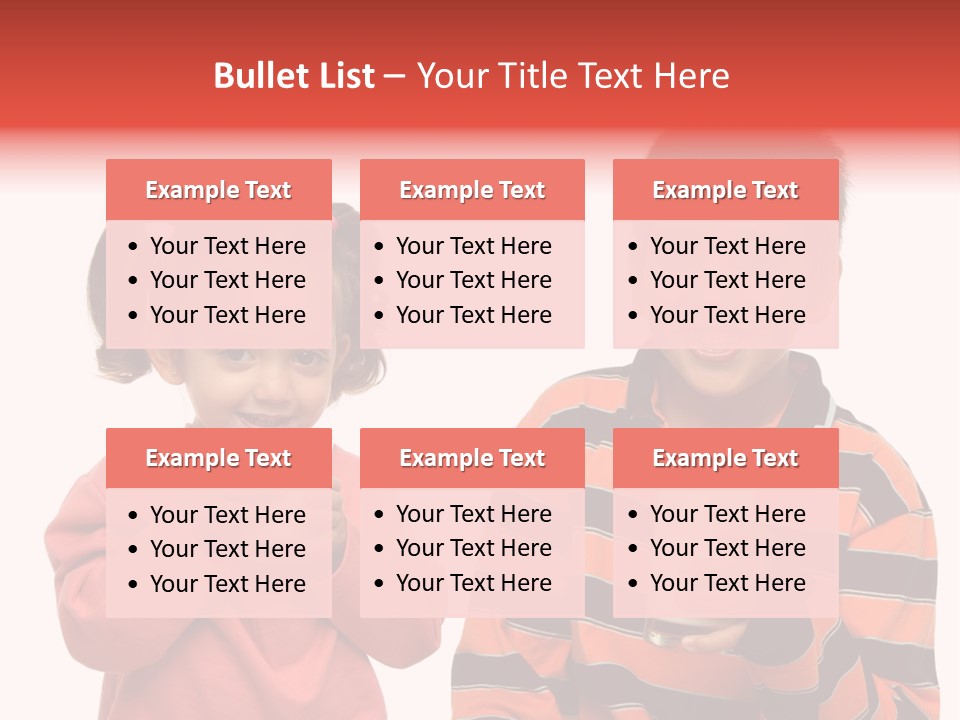 Two Children Are Drinking Milk From A Glass PowerPoint Template