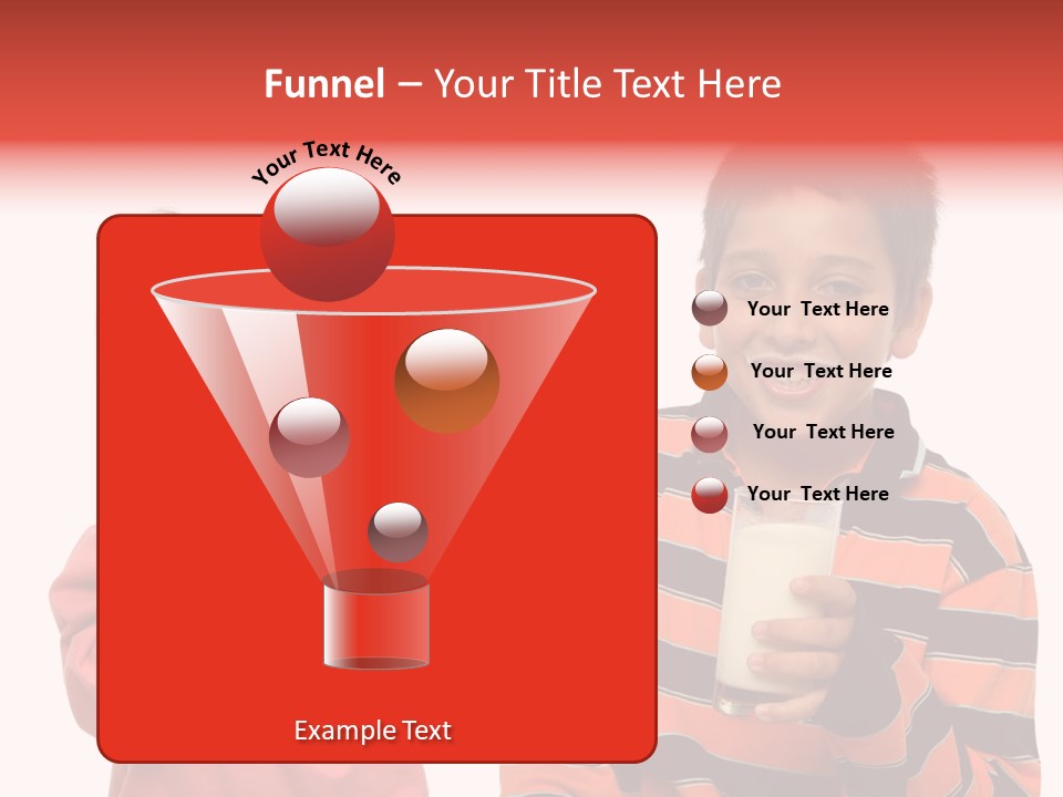 Two Children Are Drinking Milk From A Glass PowerPoint Template