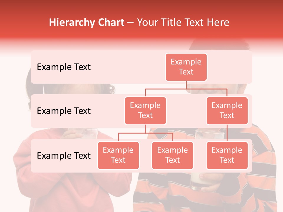 Two Children Are Drinking Milk From A Glass PowerPoint Template