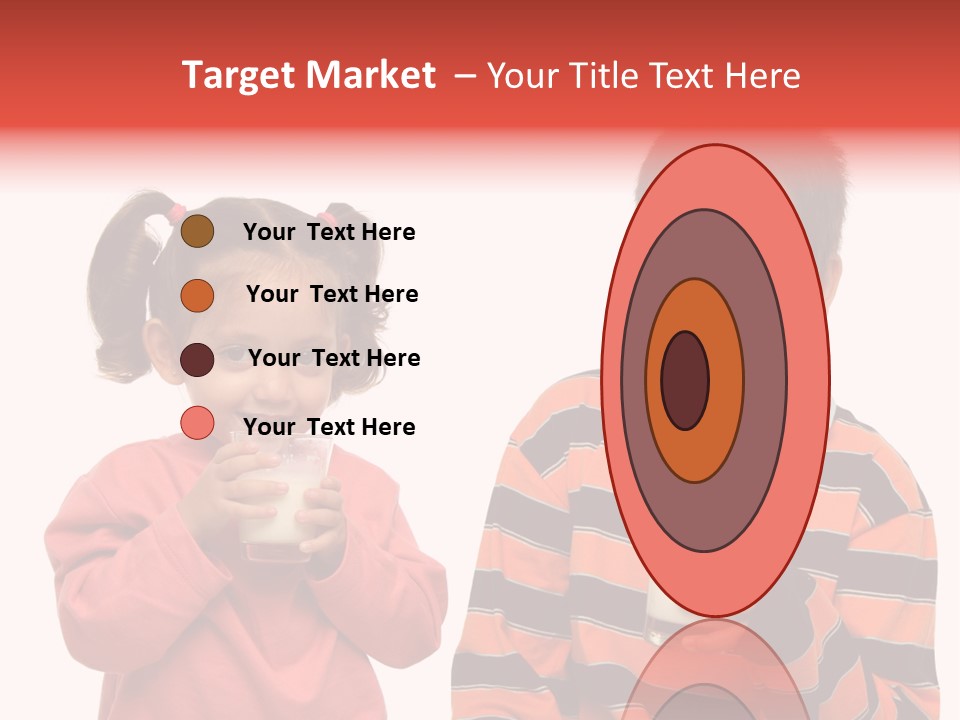 Two Children Are Drinking Milk From A Glass PowerPoint Template