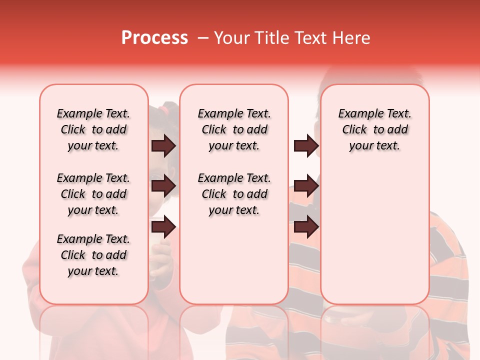 Two Children Are Drinking Milk From A Glass PowerPoint Template