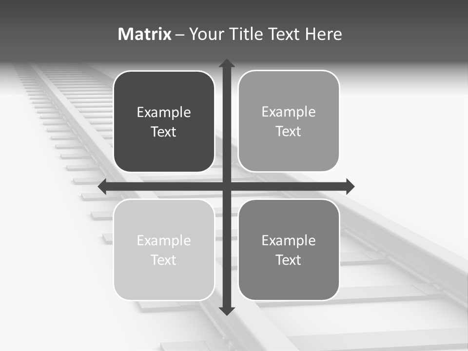 3D Concept - Endless Train Track PowerPoint Template