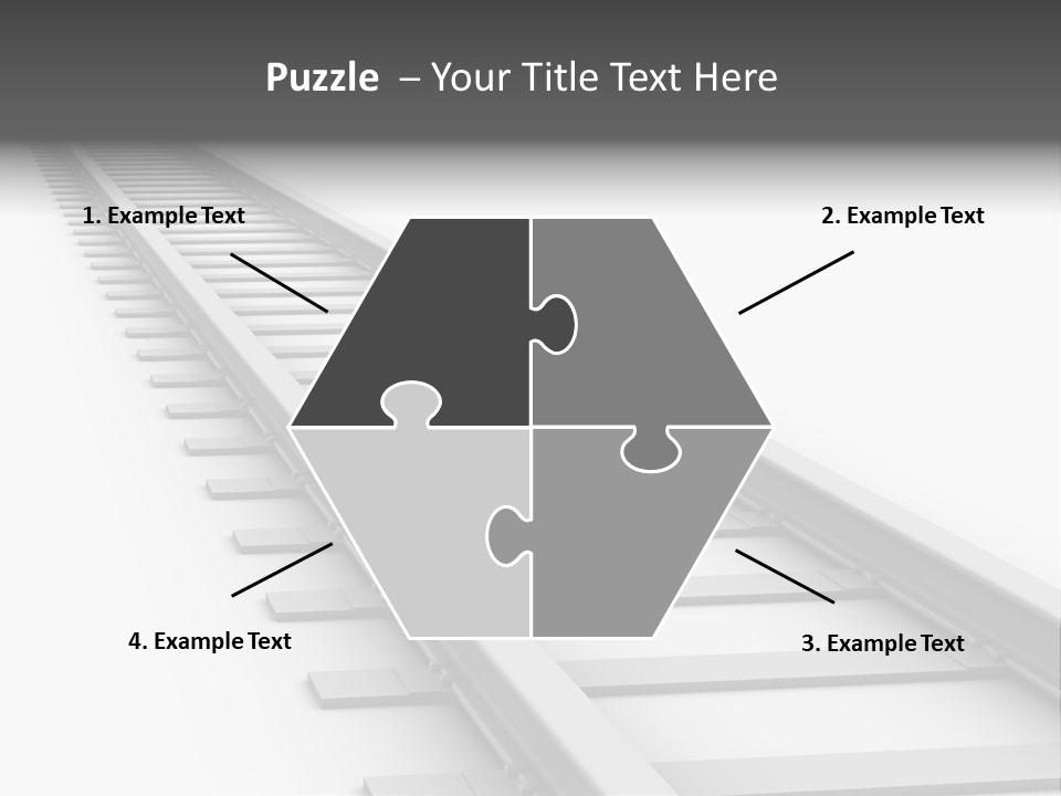 3D Concept - Endless Train Track PowerPoint Template