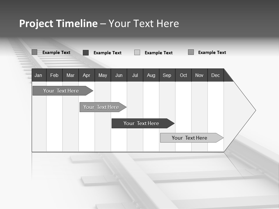 3D Concept - Endless Train Track PowerPoint Template