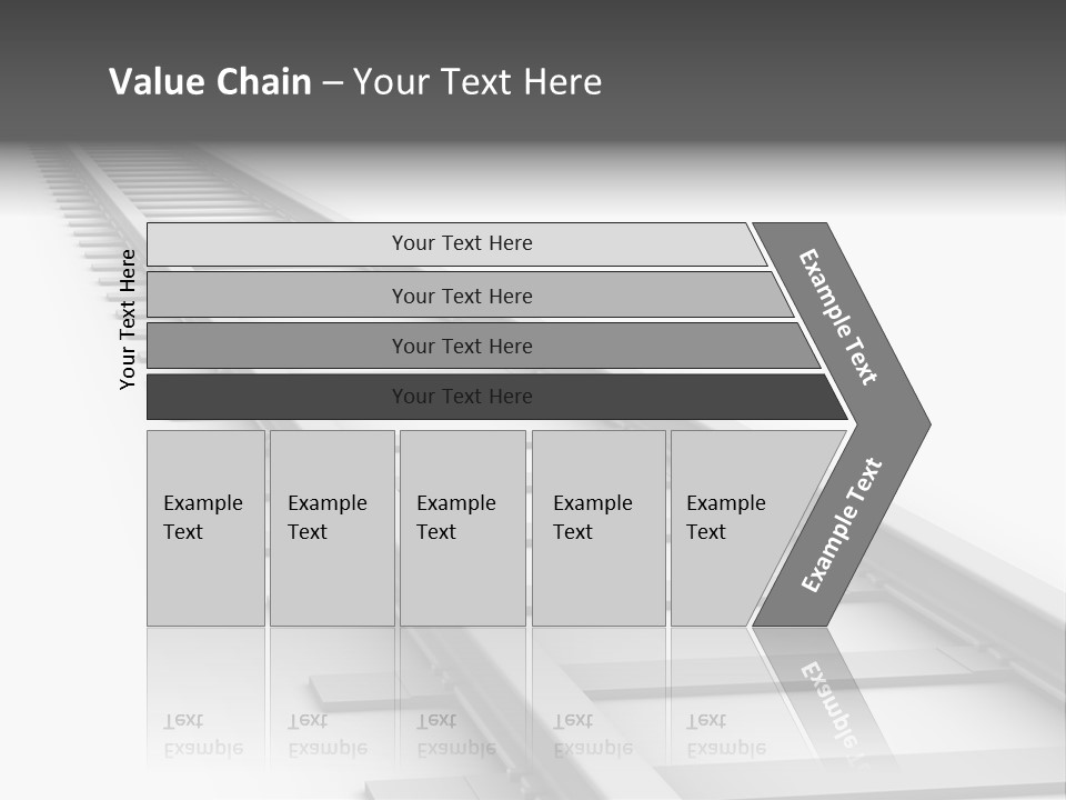 3D Concept - Endless Train Track PowerPoint Template