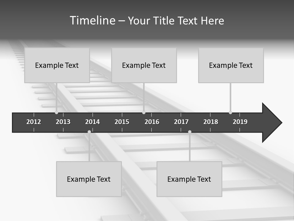 3D Concept - Endless Train Track PowerPoint Template