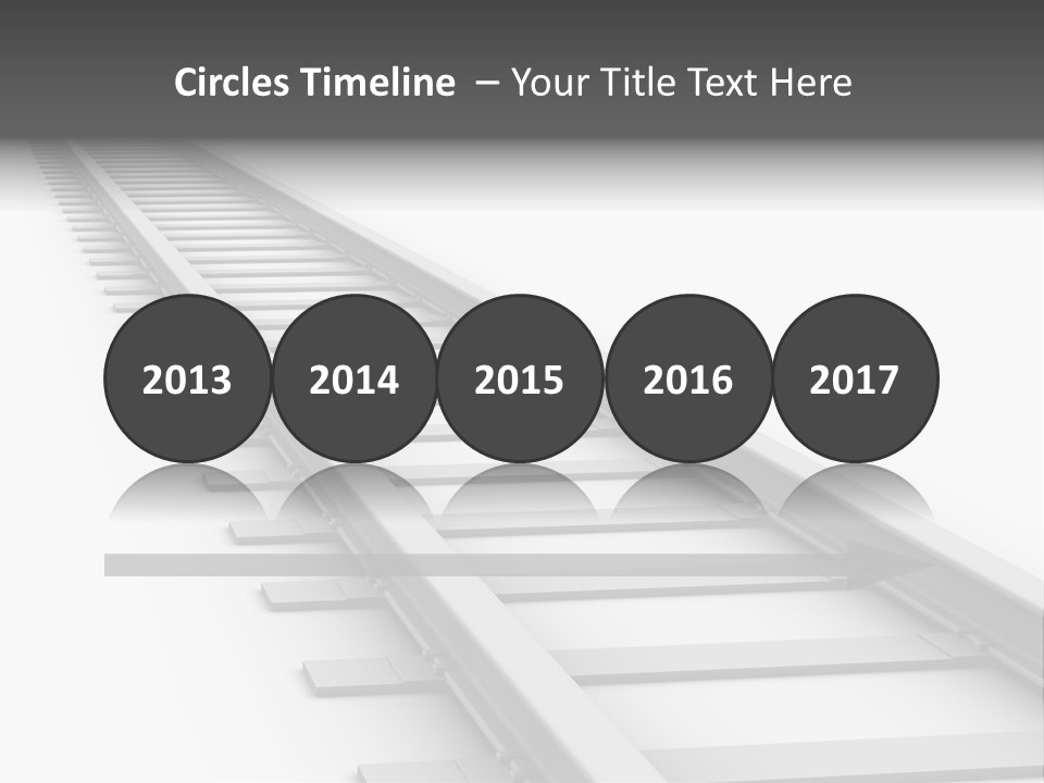 3D Concept - Endless Train Track PowerPoint Template