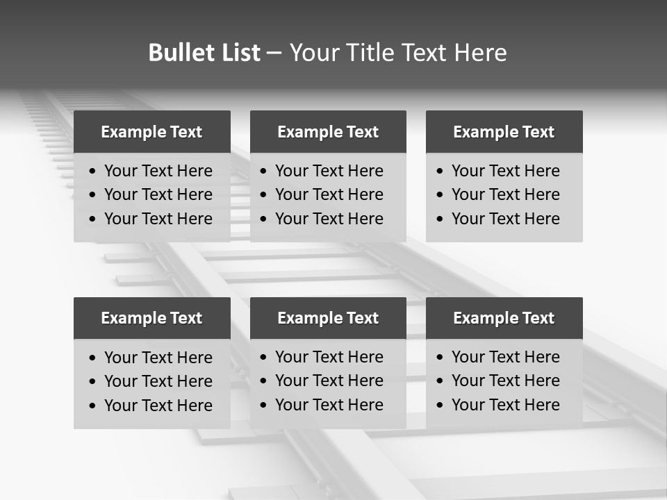 3D Concept - Endless Train Track PowerPoint Template