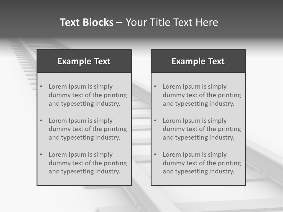 3D Concept - Endless Train Track PowerPoint Template